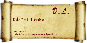 Déri Lenke névjegykártya